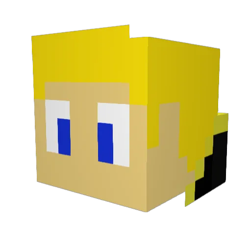 omattz101 Minecraft avatar head, 3D render