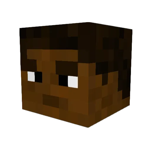 omba7 Minecraft avatar head, 3D render