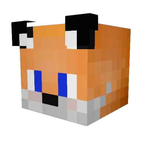 ombrali Minecraft avatar head, 3D render