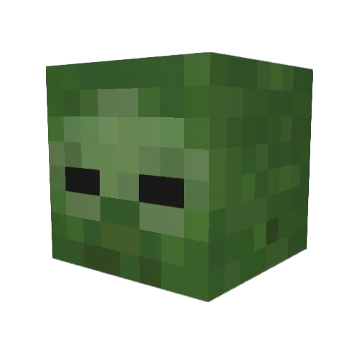 ombrec Minecraft avatar head, 3D render