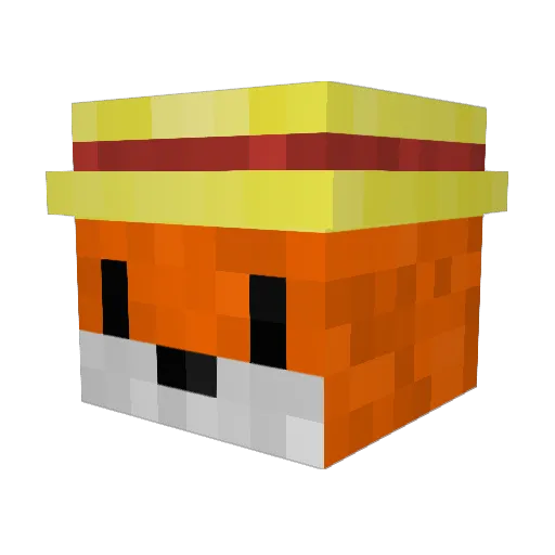 omebert Minecraft avatar head, 3D render