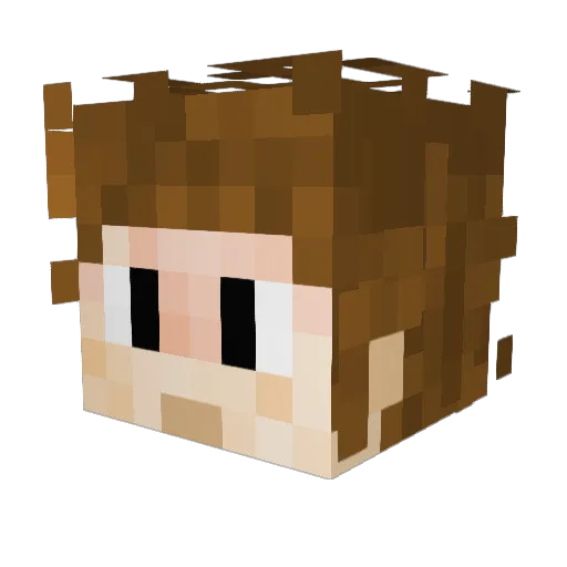 omechron Minecraft avatar head, 3D render