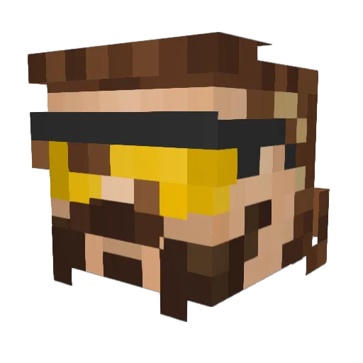 omeerio Minecraft avatar head, 3D render