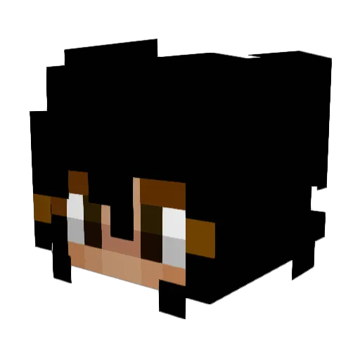 omegaQuail Minecraft avatar head, 3D render