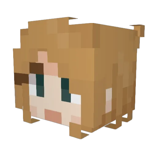 omegaRuby_ Minecraft avatar head, 3D render