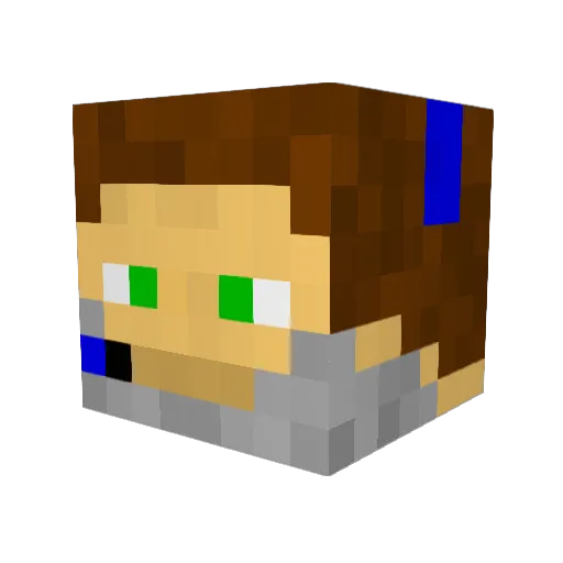 omegabeam Minecraft avatar head, 3D render