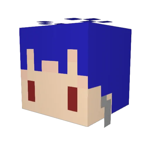 omegagemini Minecraft avatar head, 3D render