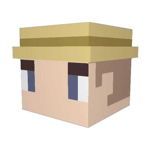 omelet12 Minecraft avatar head, 3D render