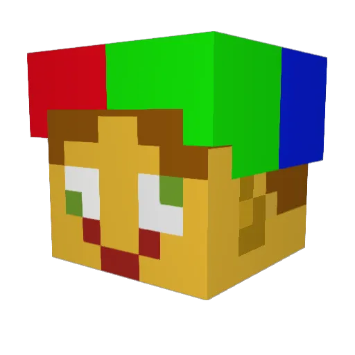 omerDKing Minecraft avatar head, 3D render