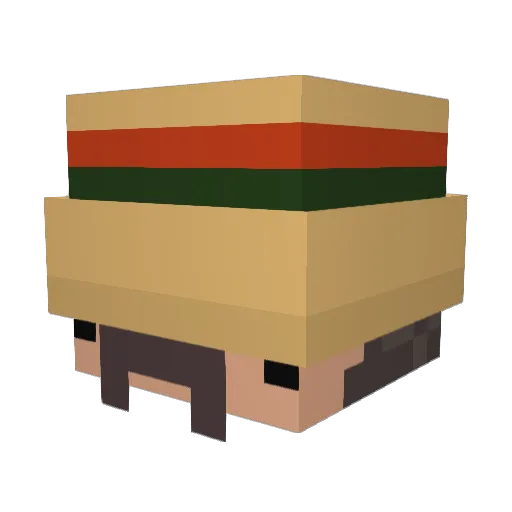 omershmader Minecraft avatar head, 3D render