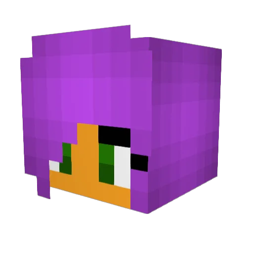 omgheart Minecraft avatar head, 3D render