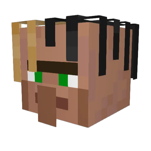 omgiban Minecraft avatar head, 3D render