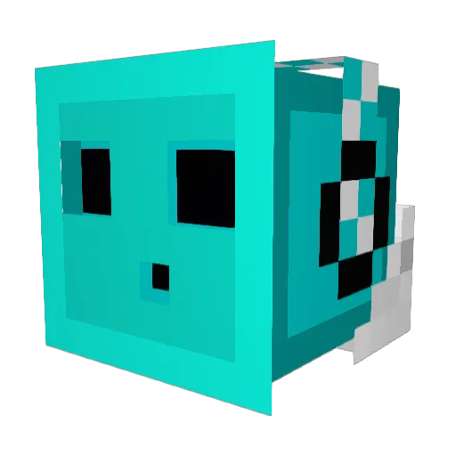 omgitslandon Minecraft avatar head, 3D render