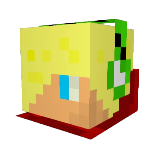 omgitsnani Minecraft avatar head, 3D render