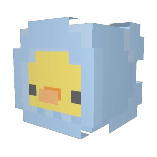 omgjt Minecraft avatar head, 3D render
