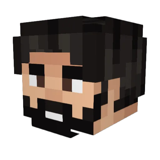 omglkn Minecraft avatar head, 3D render