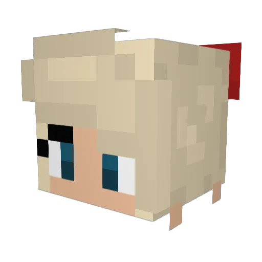 omgspam Minecraft avatar head, 3D render