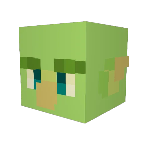 omgvlady Minecraft avatar head, 3D render