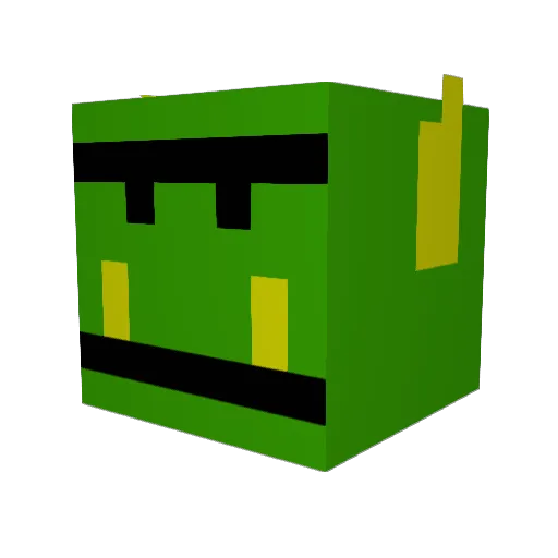 omgwtfderek Minecraft avatar head, 3D render