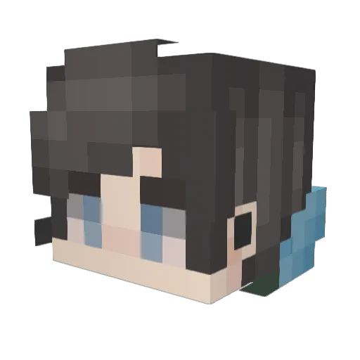 omichella Minecraft avatar head, 3D render