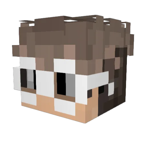 ominezeus Minecraft avatar head, 3D render