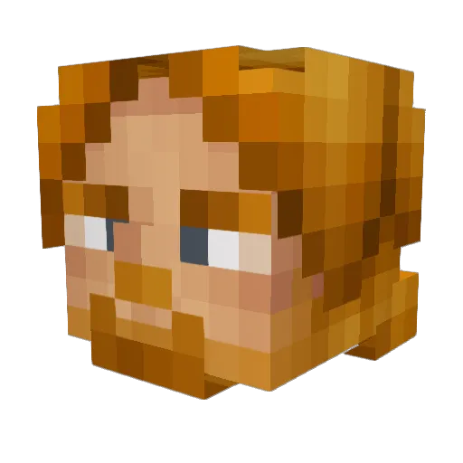 omivo Minecraft avatar head, 3D render