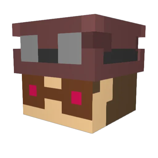 omiyaakira Minecraft avatar head, 3D render