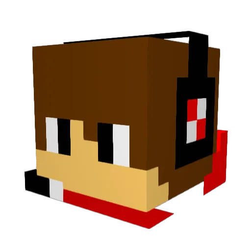 omninakago Minecraft avatar head, 3D render