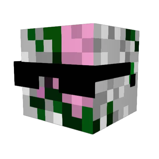 omnom101 Minecraft avatar head, 3D render