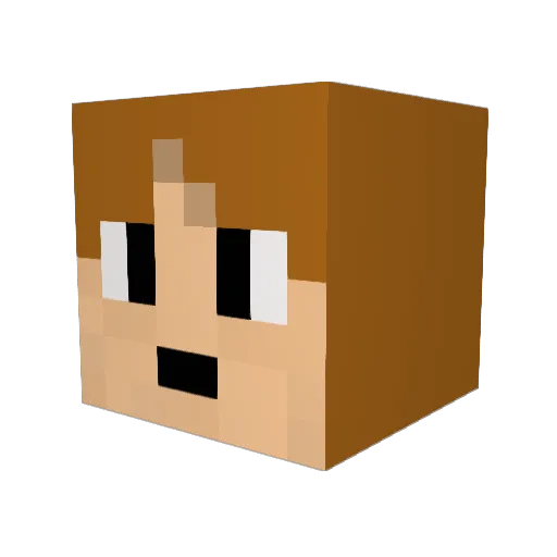 omochi39 Minecraft avatar head, 3D render