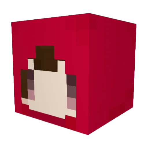omochio Minecraft avatar head, 3D render