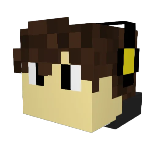 omongko Minecraft avatar head, 3D render