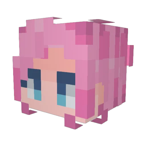 omorri Minecraft avatar head, 3D render