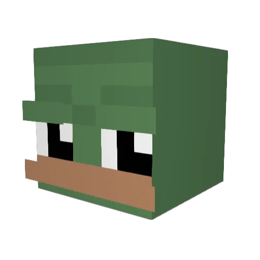 omppaplayer Minecraft avatar head, 3D render