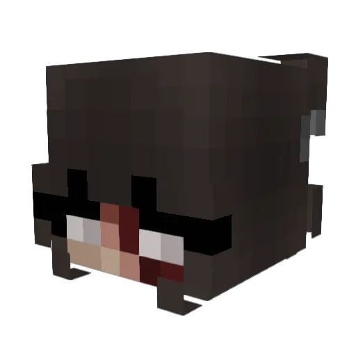 omqr42klyc Minecraft avatar head, 3D render