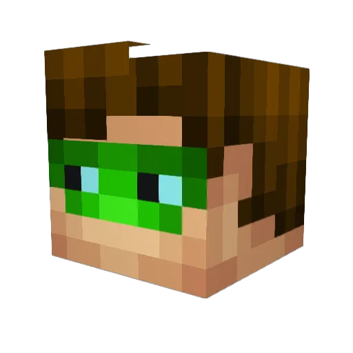 omriey Minecraft avatar head, 3D render