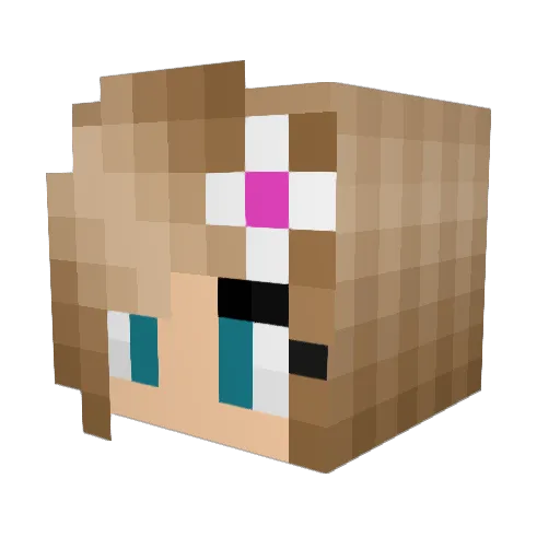 omsnom Minecraft avatar head, 3D render