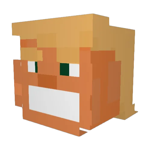 omturk Minecraft avatar head, 3D render