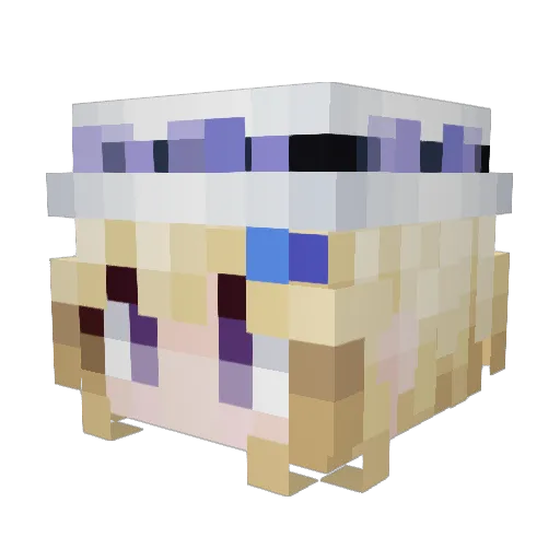 omu_rice Minecraft avatar head, 3D render
