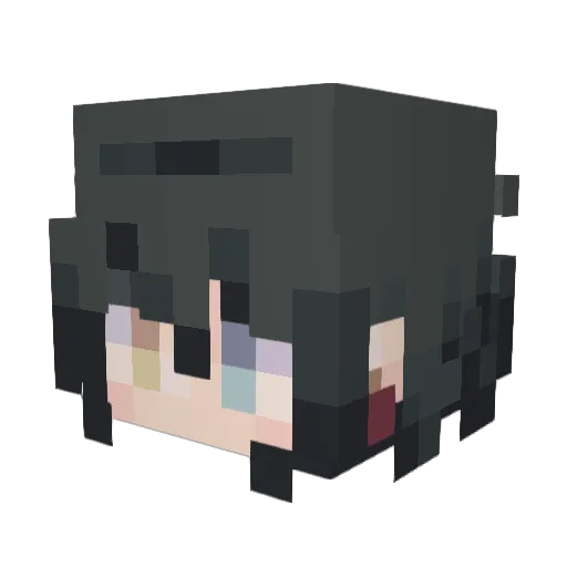 omumika Minecraft avatar head, 3D render