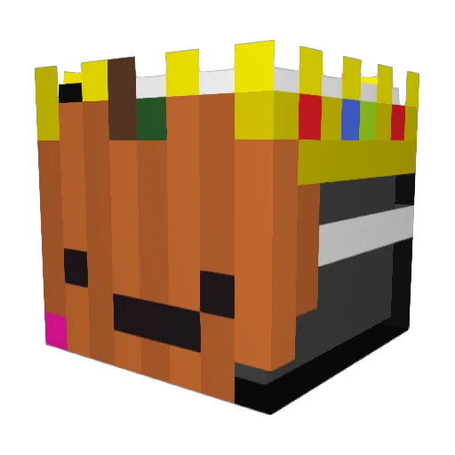 omyme Minecraft avatar head, 3D render