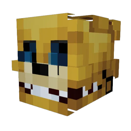 on80hd Minecraft avatar head, 3D render