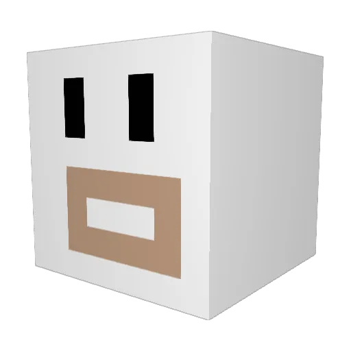 onYxbbb Minecraft avatar head, 3D render