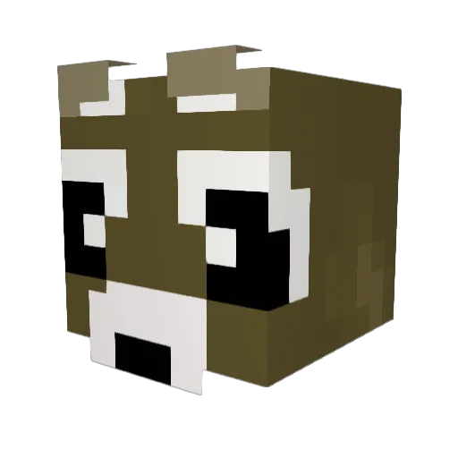onarm Minecraft avatar head, 3D render
