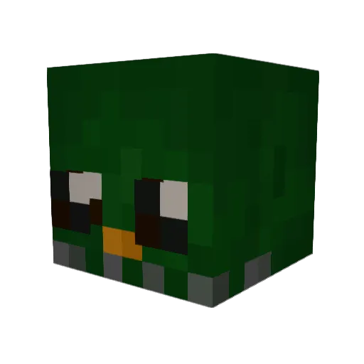 once_duck Minecraft avatar head, 3D render