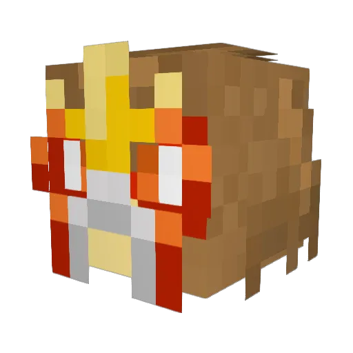 oncebear Minecraft avatar head, 3D render