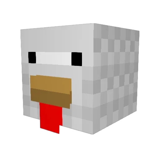 ondorinerd Minecraft avatar head, 3D render