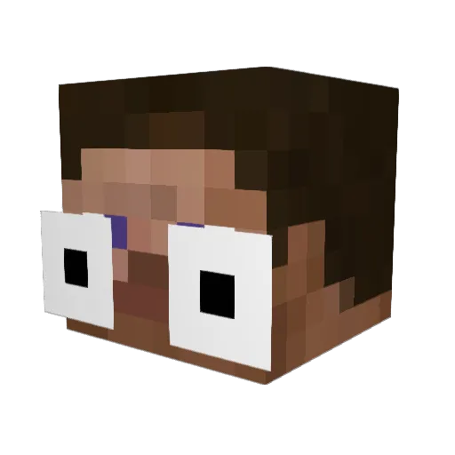one1only Minecraft avatar head, 3D render