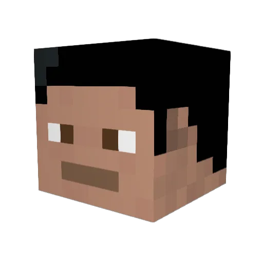 oneJump Minecraft avatar head, 3D render