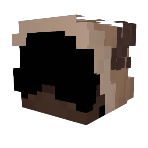 oneL2w Minecraft avatar head, 3D render
